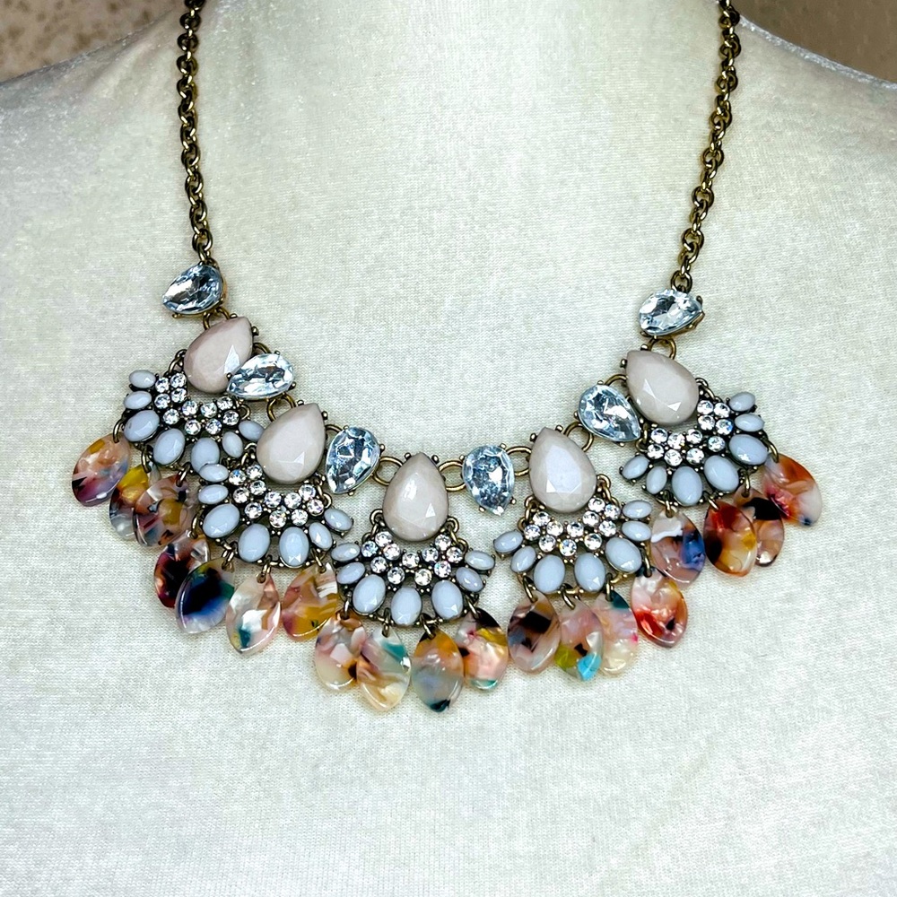 Multicolor Jeweled Statement Necklace